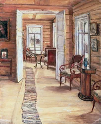 Interior de la casa de L. Panteleev en Murmanov, 1913
